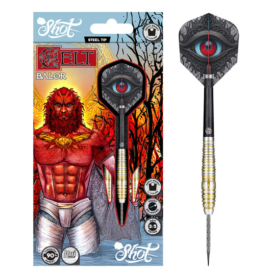 Shot Celt Balor Steel Tip Dart Set-90% Tungsten Dart Barrels