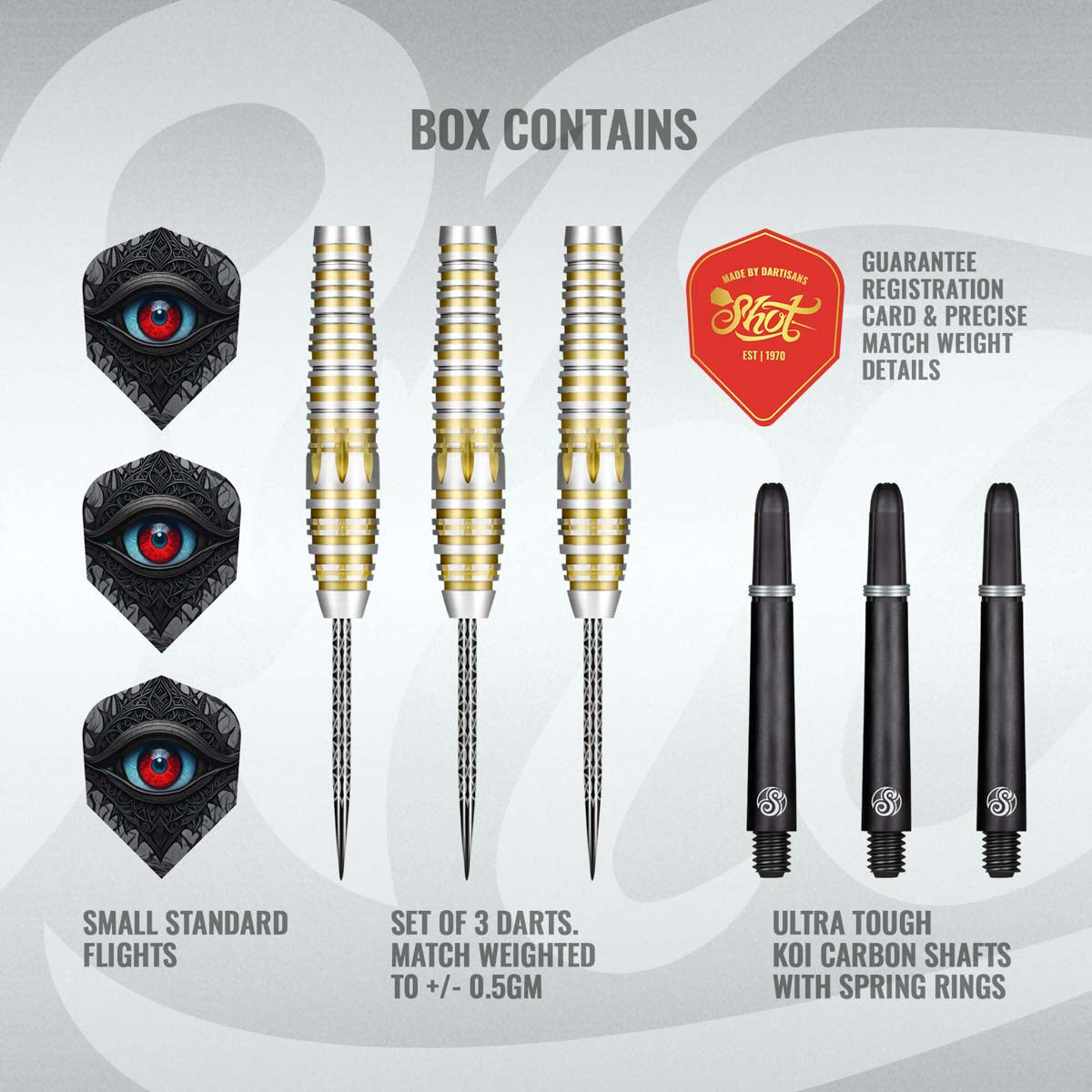 Shot Celt Balor Steel Tip Dart Set-90% Tungsten Dart Barrels