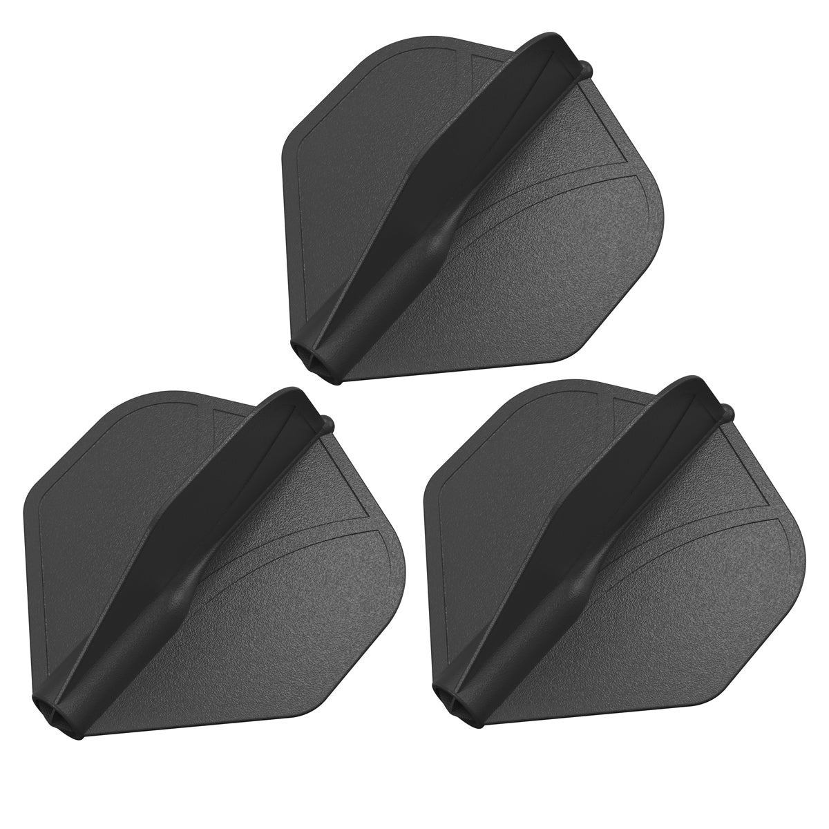 Shot Airfoil Molded Dart Flight Set - Black Standard
