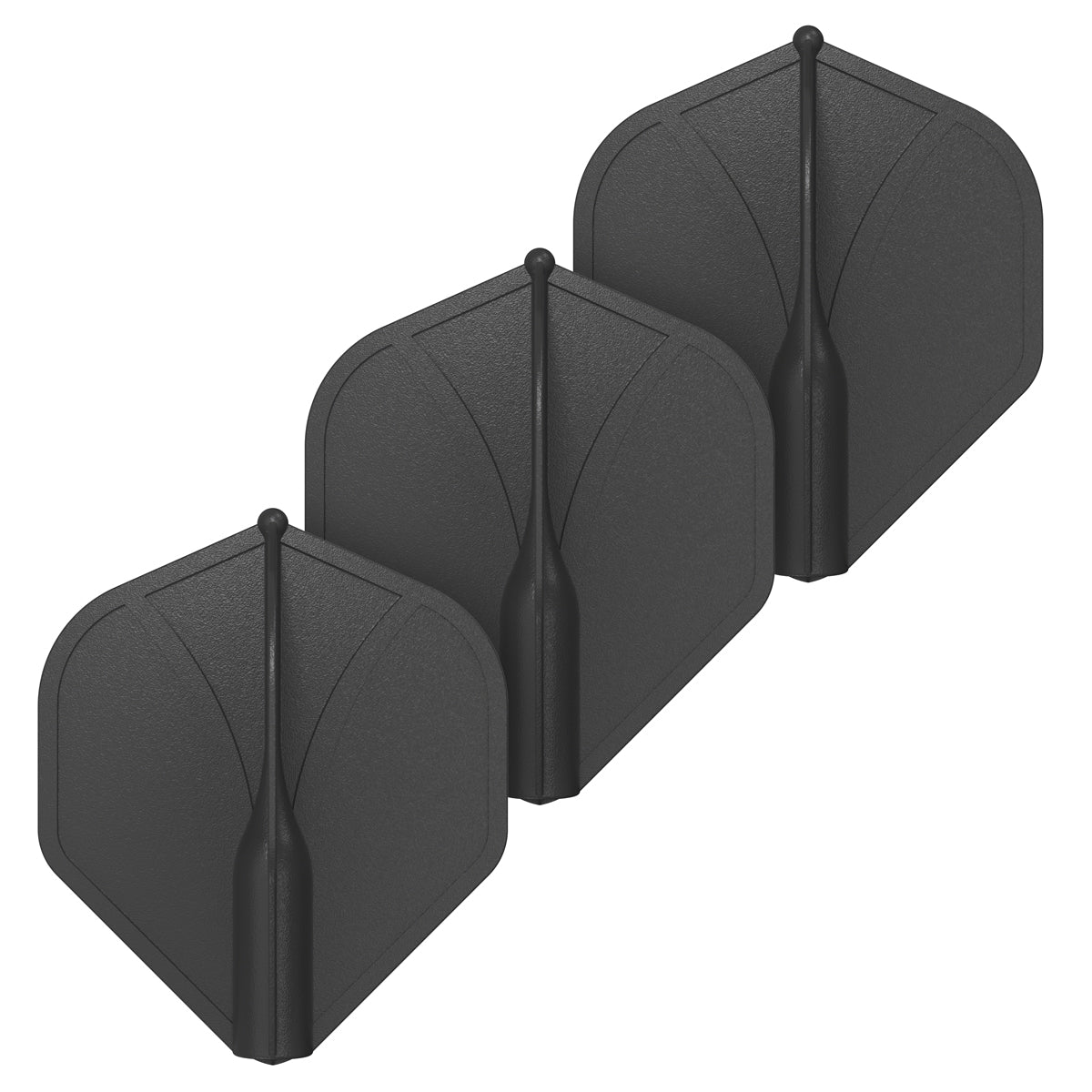 Shot Airfoil Molded Dart Flight Set - Black Standard