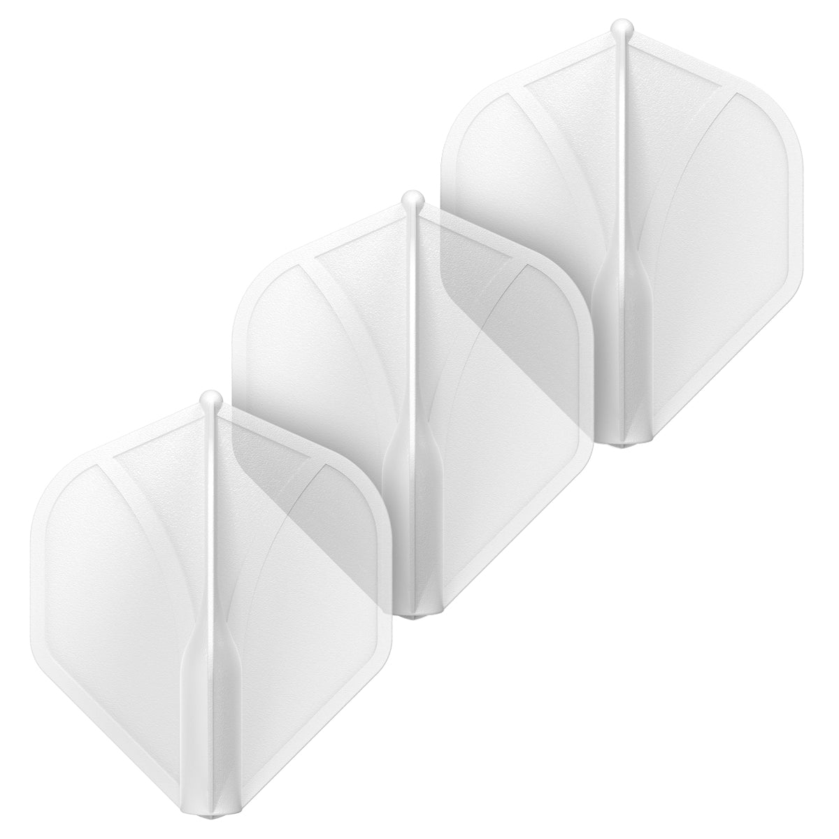Shot Airfoil Molded Dart Flight Set - White Standard